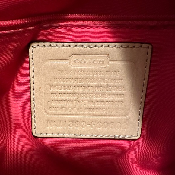 Coach Brown and Pink Signature Shoulder Bag - Picture 6 of 11